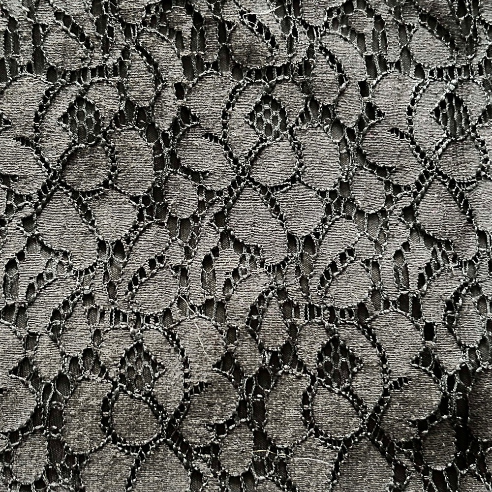 T-SHIRT, WITH LACE, BLACK, SIZE 5X, SHAPED FIT SCOOP NECK, SHORT SLEEVES, FRONT